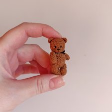 Мишка 4,5 см. Вязаный миниатюрный мишутка