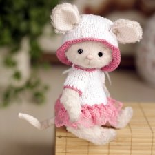 тедди мышка Мила (17 см.) тедди мышка Мила (17 см.)