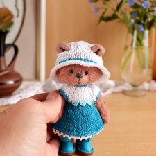 Мини тедди мишка Катя (10 см.)