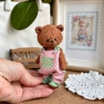 Мини тедди мишка Полли (рост 11 см)