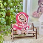 мини тедди мишка Жанна (рост 10,5 см)