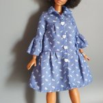 Платье для барби пышки