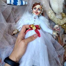 Авторская куколка-елочное украшение "Ангелок"