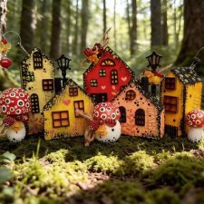 Осеннее поселение садовых гномов)