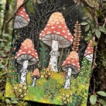 Картина акрилом. Лесные создания.
