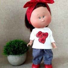 Комплект одежды для полноразмерной испанской куклы Миа. "Девочки правят миром"