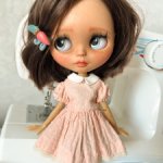 Платье персикового цвета