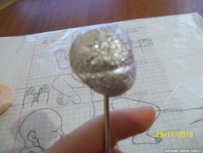 Процесс лепки малыша из полимерной глины или как "рождаются" малыши. Часть 1, Голова | Бэйбики Процесс лепки малыша из полимерной глины или как "рождаются" малыши. Часть 1, Голова (фото 4)