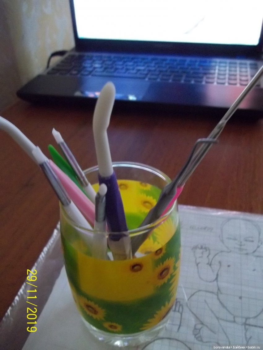 Процесс лепки малыша из полимерной глины или как "рождаются" малыши. Часть 1, Голова | Бэйбики Процесс лепки малыша из полимерной глины или как "рождаются" малыши. Часть 1, Голова (фото 2)