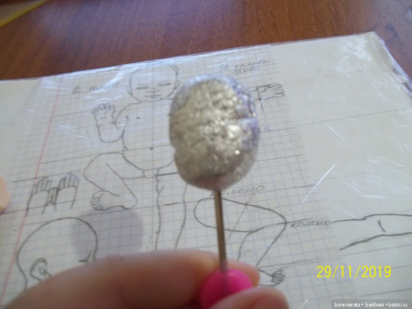 Процесс лепки малыша из полимерной глины или как "рождаются" малыши. Часть 1, Голова | Бэйбики Процесс лепки малыша из полимерной глины или как "рождаются" малыши. Часть 1, Голова (фото 5)