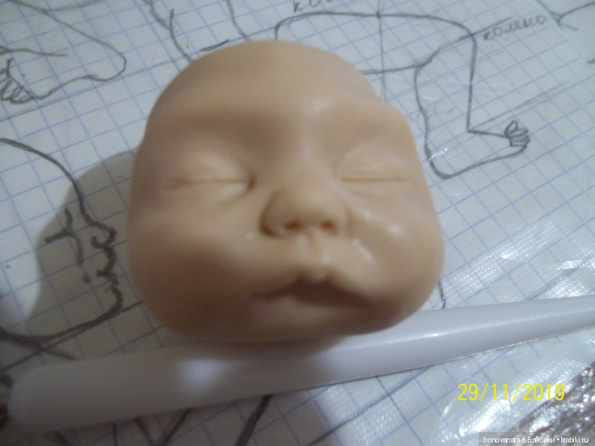 Процесс лепки малыша из полимерной глины или как "рождаются" малыши. Часть 1, Голова | Бэйбики Процесс лепки малыша из полимерной глины или как "рождаются" малыши. Часть 1, Голова