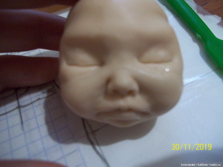 Процесс лепки малыша из полимерной глины или как "рождаются" малыши. Часть 1, Голова | Бэйбики Процесс лепки малыша из полимерной глины или как "рождаются" малыши. Часть 1, Голова