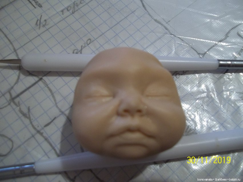 Процесс лепки малыша из полимерной глины или как "рождаются" малыши. Часть 1, Голова | Бэйбики Процесс лепки малыша из полимерной глины или как "рождаются" малыши. Часть 1, Голова