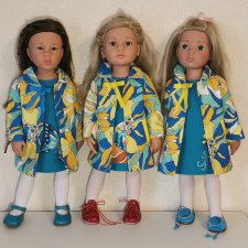 Летнее пальто для кукол 45-55 см