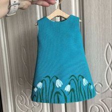 Платье Подснежники для готц и кукол 45-55 см