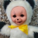 Немецкий винтажный мишка с резиновой мордочкой