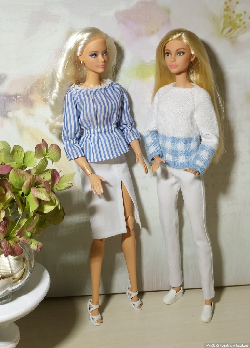 Блондинки в бело-голубом — Куклы Barbie (Барби): Looks (фото 6)