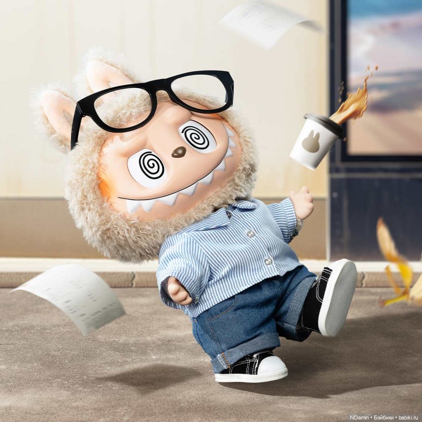 Приключения Бубуси. (Лабубу 38 см, FLIP WITH ME) (фото 5)