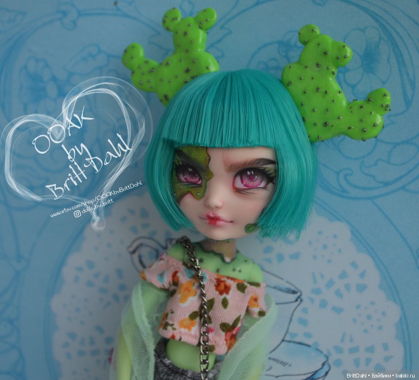ООАК Кактус Опунция. Гибрид Ever After High + Monster High (фото 5)