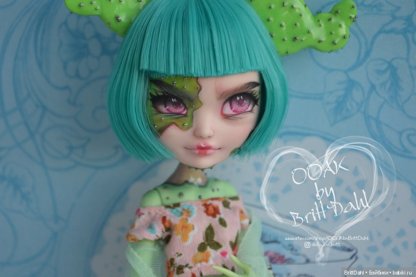 ООАК Кактус Опунция. Гибрид Ever After High + Monster High (фото 6)