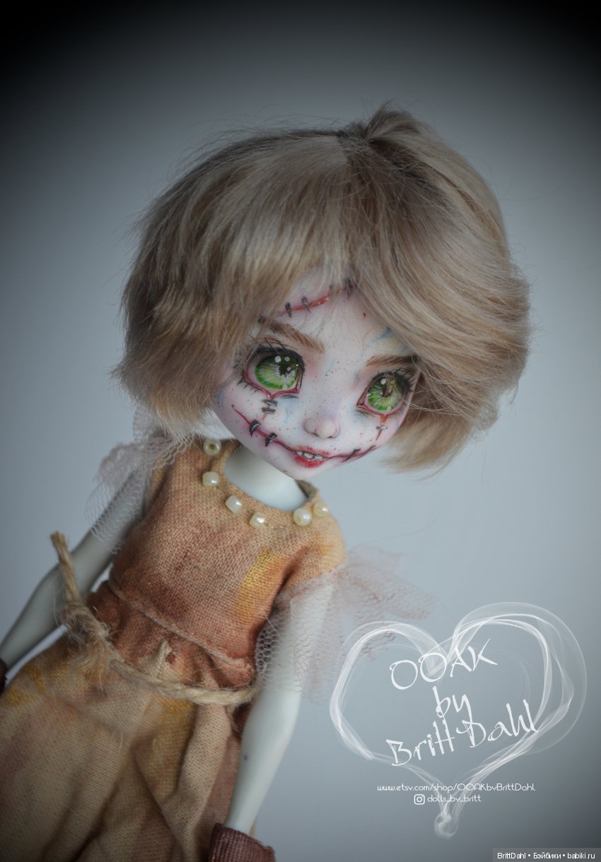 ООАК Хэллоуинская тыква — ООАК и репейнт игровых кукол: Bratz (фото 10)