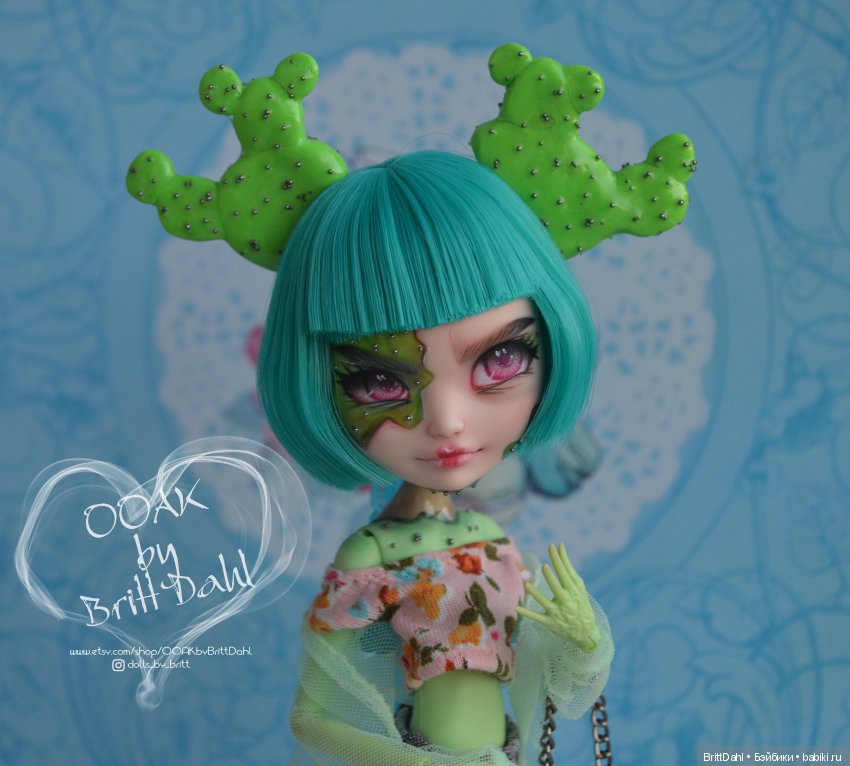 ООАК Кактус Опунция. Гибрид Ever After High + Monster High (фото 2)