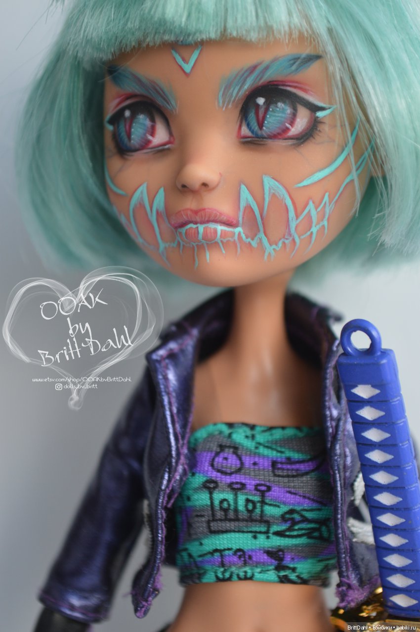 ООАК Ever after High Неоновый демон (фото 5)