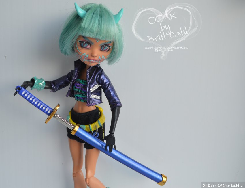 ООАК Ever after High Неоновый демон (фото 6)