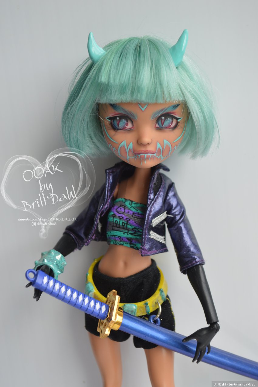 ООАК Ever after High Неоновый демон (фото 2)