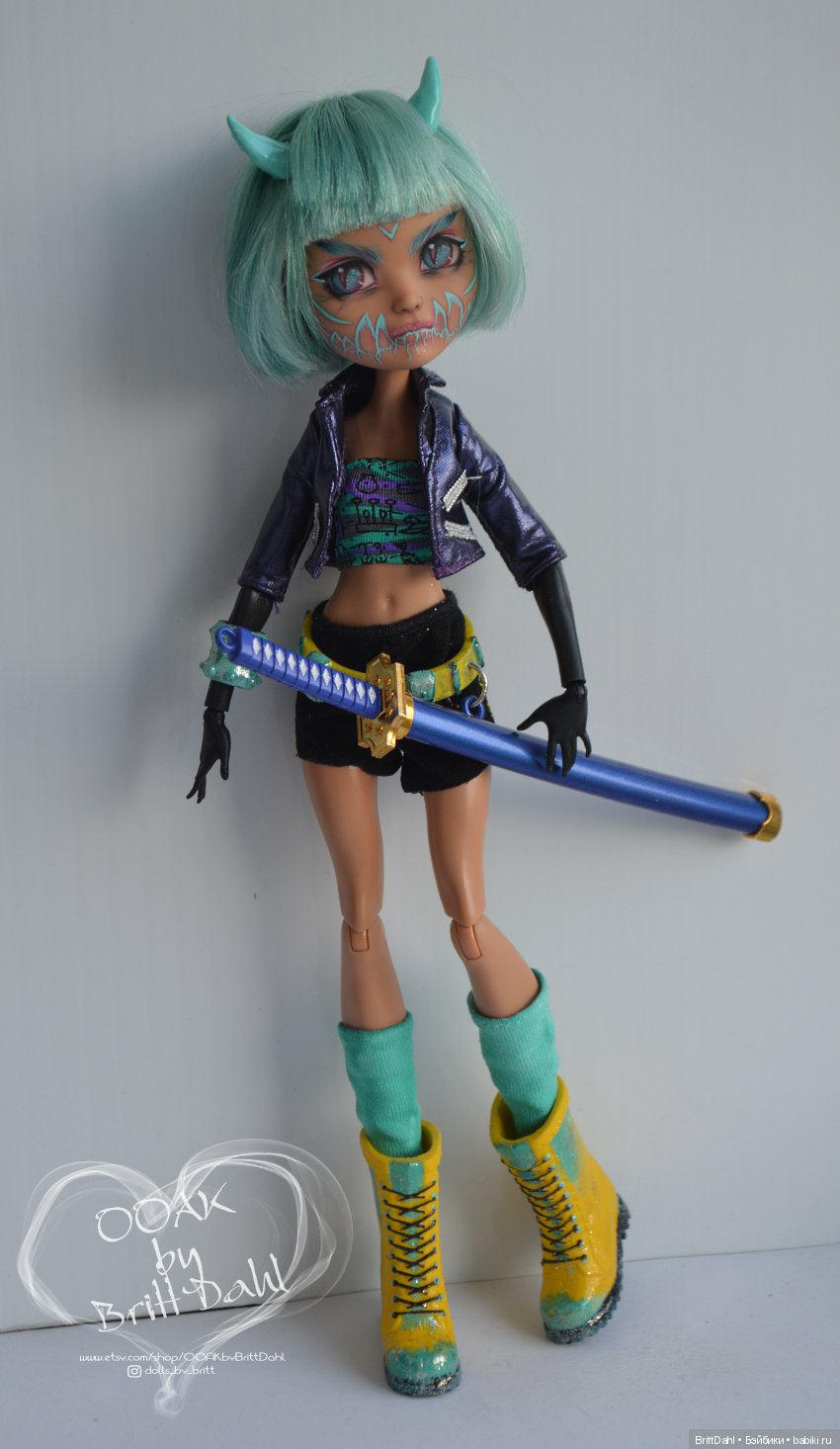 ООАК Ever after High Неоновый демон (фото 7)