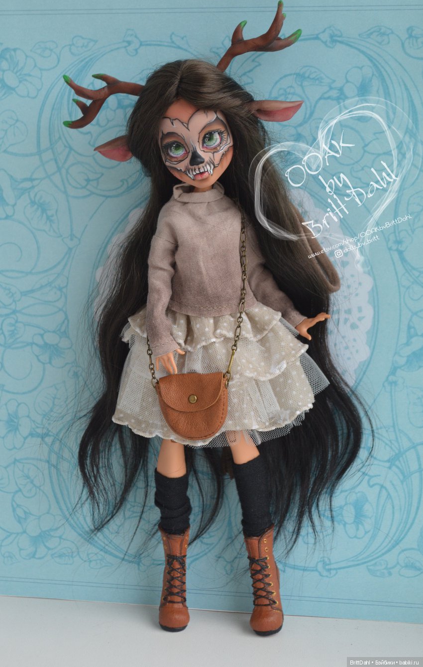 ООАК Гибрид Monster High+Ever After High. Лесной дух в современном мире (фото 5)