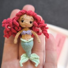 Русалка, вязаная игрушка