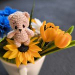 Мишка, вязаная игрушка