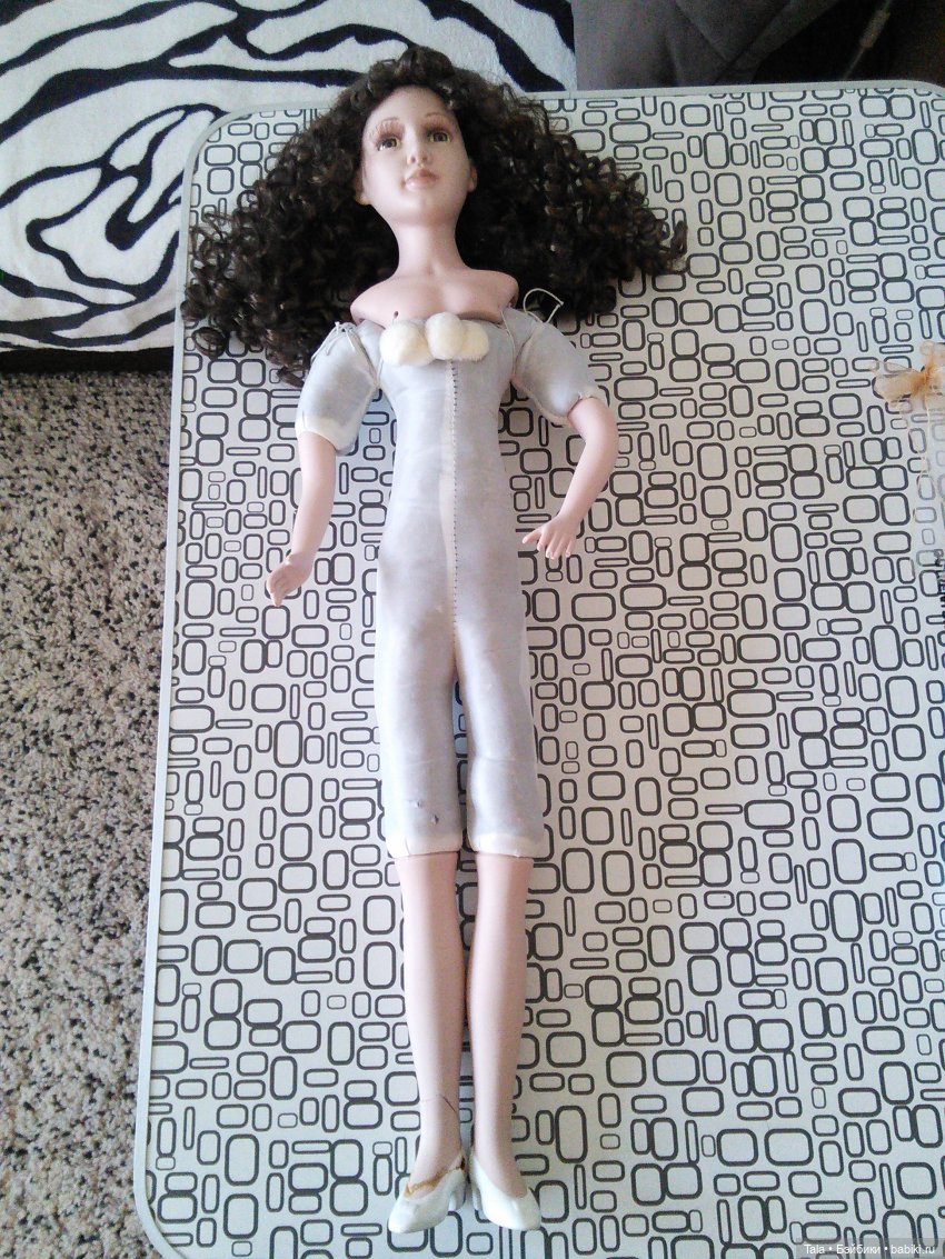 Дама с павлином — Реставрация и преображение кукол: ремонт (фото 3)