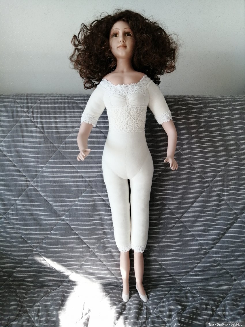 Дама с павлином — Реставрация и преображение кукол: ремонт (фото 4)