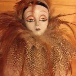 Фарфоровая кукла Арлекин