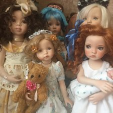 Куклы на все времена, очаровательные девочки по молду Дианы Эффнер (роспись Эйприл Нортон)