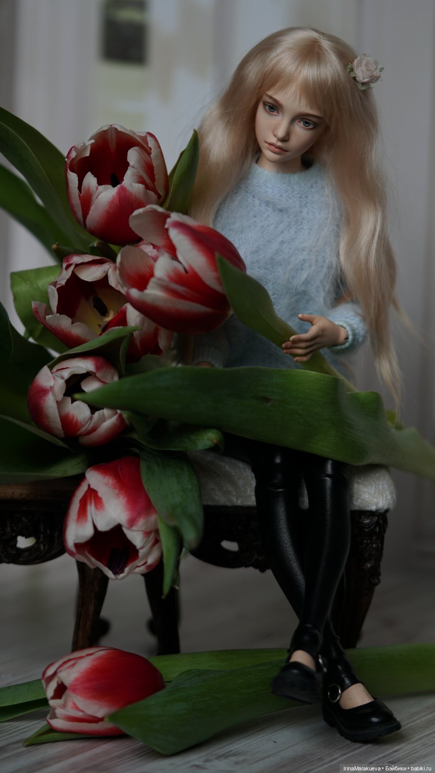 Зая и тюльпаны. (Автор Наталья Лосева) | Бэйбики Зая и тюльпаны. (Автор Наталья Лосева)