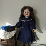 Платье матроска для антикварной куклы