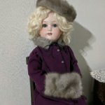 Зимний костюм для антикварной куклы или реплики