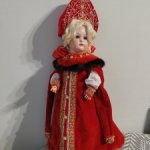 Русский костюм для антикварной куклы