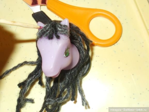 формируем гривку Агату