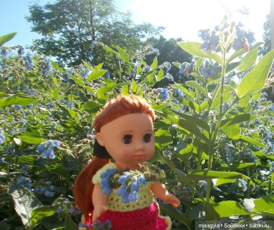 синие цветочки