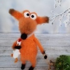 Лисенок Лёнька с петушком Лисенок Лёнька с петушком