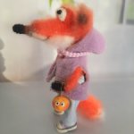 Лис Лёнька и лисенок