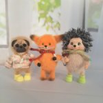 Лисенок,ёжик и мопс