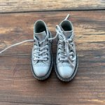 Серебряные кроссовки для бжд кукол 55х19мм