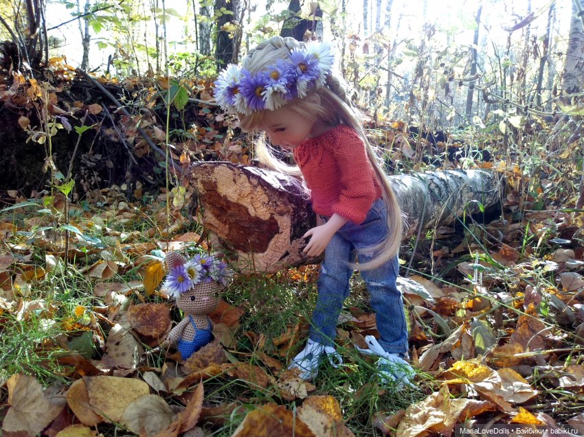 Как моя малышка зайку в лесу повстречала