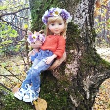 Как моя малышка зайку в лесу повстречала