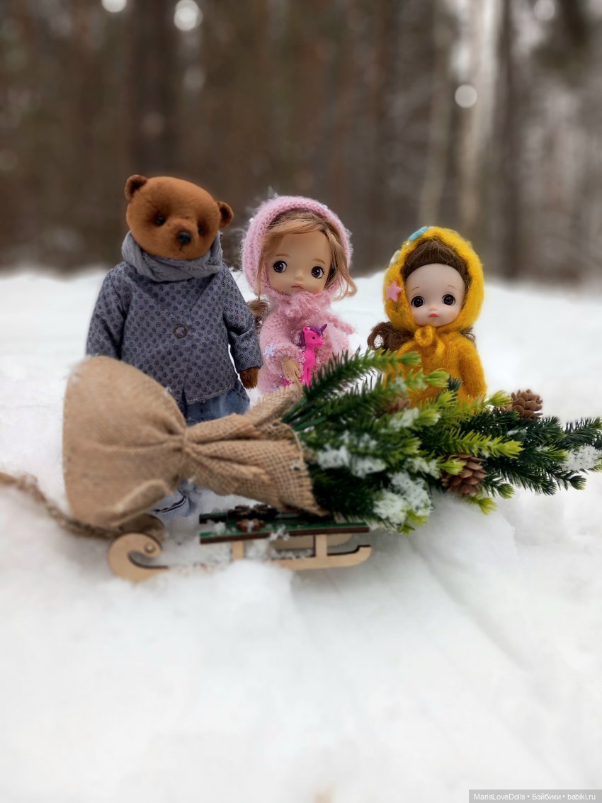 В лес за ёлочкой 🌲🌲🌲 — Куклы Xiaomi Monst (Сяоми) и Pipitom: шарнирные